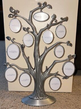Things Remembered ‘Family Tree’ Silver Picture Frame holds 10-20 NEW